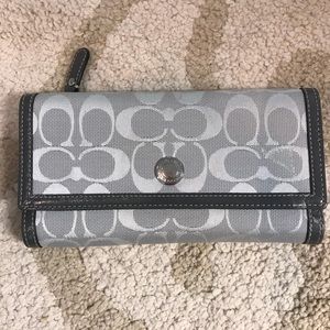 Silver/gray Coach wallet